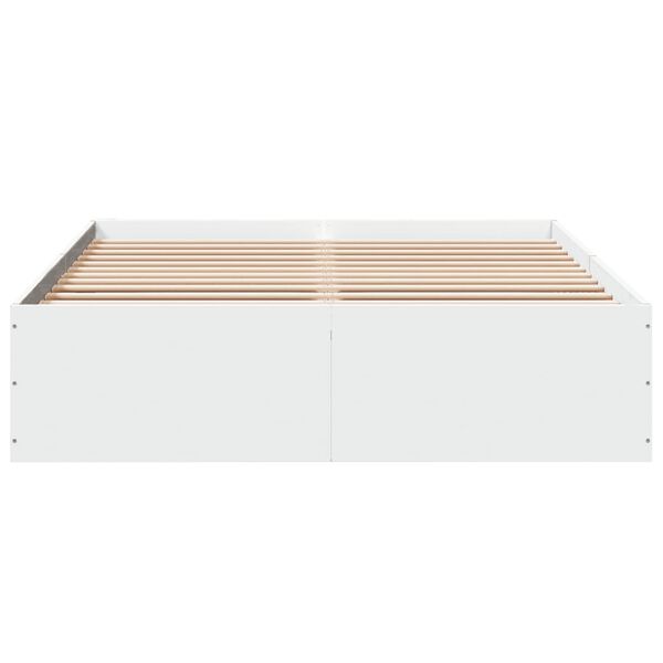 vidaXL Estructura de cama sin colch&oacute;n blanco 140x190 cm