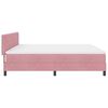 vidaXL Cama tipo Box Spring con colch&oacute;n Rosa 200 x 200 cm Terciopelo