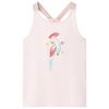 vidaXL Camiseta de tirantes infantil rosa suave 116