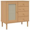 vidaXL Aparador SENJA aspecto de rat&aacute;n madera pino marr&oacute;n 80x40x80 cm