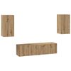 vidaXL Conjunto de mueble de TV 4 pcs Roble artisan 30.5 x 30 x 60 cm