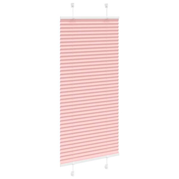vidaXL Estor Plisado rosa 60x100 cm Tela Ancho 59,4 cm Poli&eacute;ster