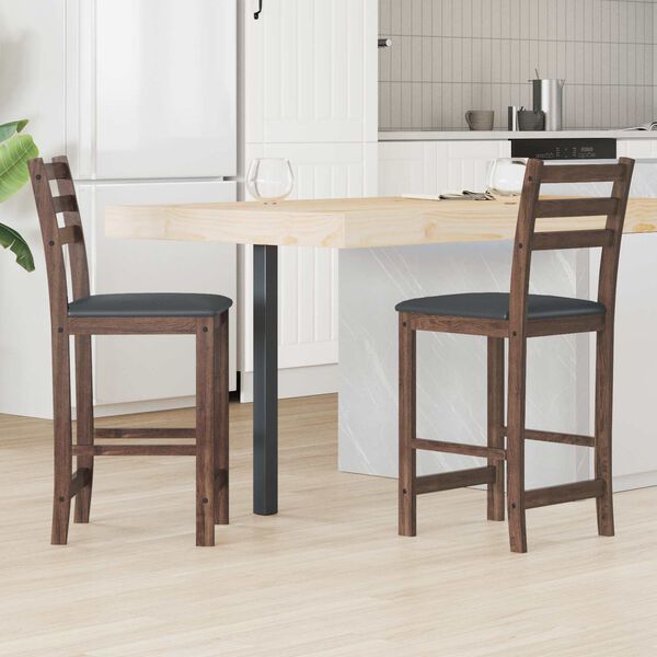 vidaXL Sillas de comedor 2 pcs Marr&oacute;n Claro 40 x 47,5 x 99,5 cm