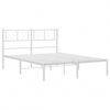vidaXL Estructura cama sin colch&oacute;n con cabecero metal blanco 140x200cm