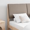 vidaXL Cabecero tapizado Taup&eacute; 160 cm Madera de pino macizo