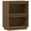vidaXL Mesa consola de madera maciza de pino marr&oacute;n miel 60x34x75 cm