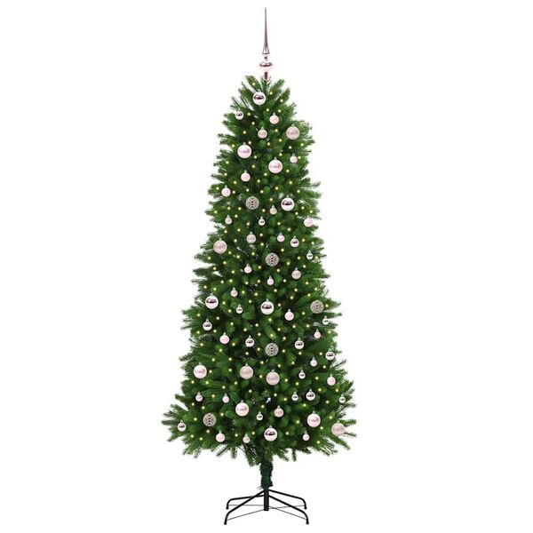 vidaXL &Aacute;rbol de Navidad con 300 LED con soporte Verde 240 cm PE