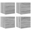 vidaXL Muebles para TV de pared 4 uds gris Sonoma 30,5x30x30 cm