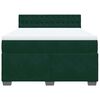 vidaXL Cama box spring con colch&oacute;n terciopelo verde oscuro 140x200 cm