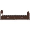 vidaXL Estructura cama 2 cajones madera pino marr&oacute;n oscuro 100x200 cm
