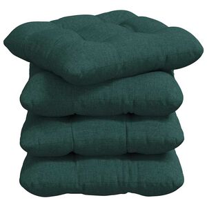vidaXL Cojines para asiento 4 pcs Verde oscuro 45 x 45 x 12 cm tela