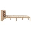 vidaXL Estructura de cama sin colch&oacute;n madera de pino blanca 140x200 cm