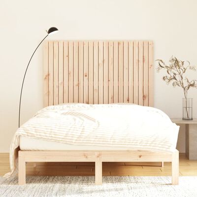 vidaXL Cabecero de cama de pared madera maciza de pino 140x3x110 cm