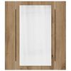 vidaXL Armario de ba&ntilde;o con espejo LED madera roble artisan 40x12x45 cm