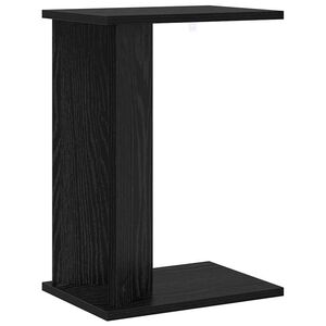 vidaXL Mesa Auxiliar Roble Negro 35 x 25 x 50 cm Madera de ingenier&iacute;a