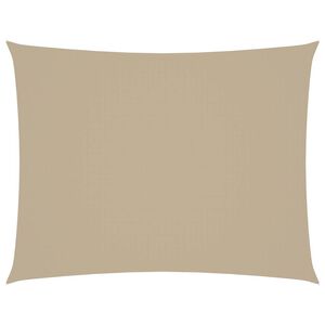 vidaXL Toldo de vela rectangular tela Oxford beige 5x6 m
