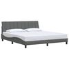 vidaXL Estructura de cama sin colch&oacute;n Hanko de tela gris oscuro 180x200 cm