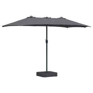 vidaXL Sombrilla de jard&iacute;n Antracita 385 x 209 x 244 cm