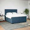 vidaXL Cama box spring con colch&oacute;n terciopelo azul 200x200 cm