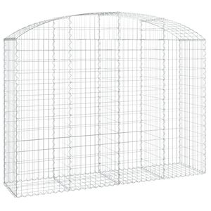 vidaXL Cesta gaviones forma arco hierro galvanizado 200x50x140/160 cm