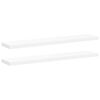 vidaXL Estantes flotantes de pared 2 uds MDF blanco 120x23,5x3,8 cm
