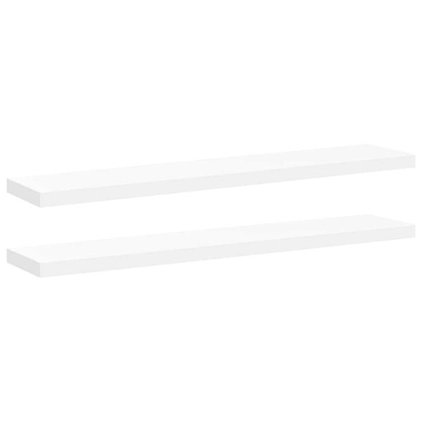 vidaXL Estantes flotantes de pared 2 uds MDF blanco 120x23,5x3,8 cm