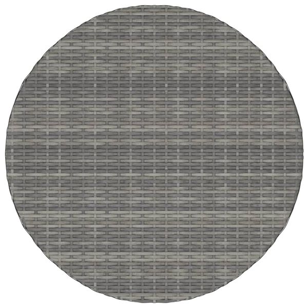 vidaXL Mesa de jard&iacute;n rat&aacute;n sint&eacute;tico gris 70x70x73 cm