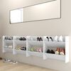 vidaXL Zapateros de pared 4 uds madera contrachapada blanco 60x18x60cm