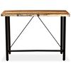 vidaXL Mesa de bar de madera maciza reciclada 150x70x107 cm