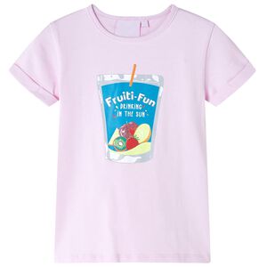 Camiseta infantil rosa suave 116