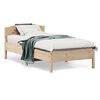 vidaXL Estructura de cama sin colch&oacute;n madera maciza pino 75x190 cm
