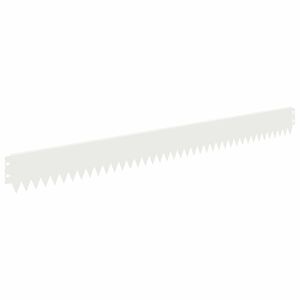 vidaXL Borde de C&eacute;sped 10 uds. 103 x 10 cm Acero Blanco