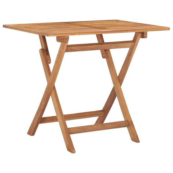 vidaXL Set de comedor de jard&iacute;n plegable 5 pzas madera maciza de teca