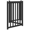 vidaXL Puerta de perros plegable 3 paneles madera abeto negro 150 cm