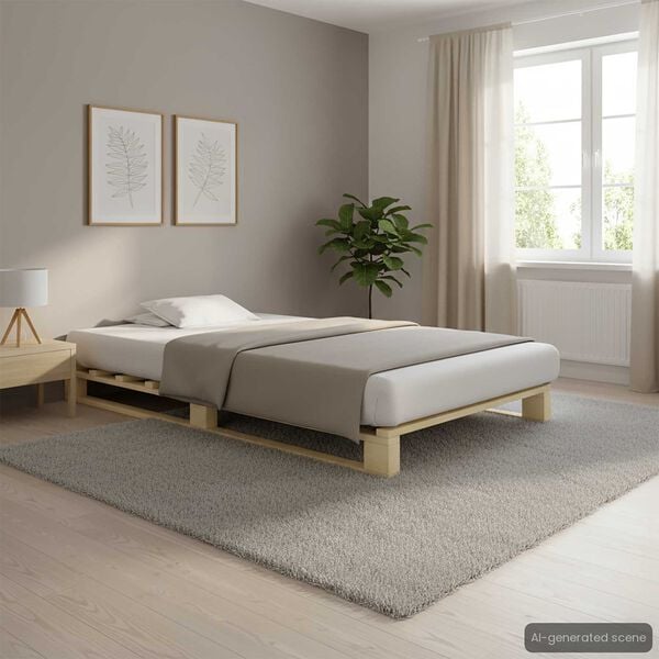 vidaXL Estructura cama palets sin colch&oacute;n madera maciza pino 90x200 cm