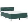 vidaXL Cama Box Spring LED Verde oscuro 140 x 200 cm Terciopelo
