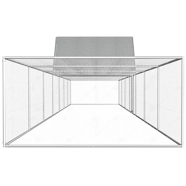 vidaXL Gallinero acero galvanizado 14x2x2 m