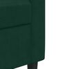 vidaXL Juego de sof&aacute;s con cojines 2 piezas terciopelo verde oscuro