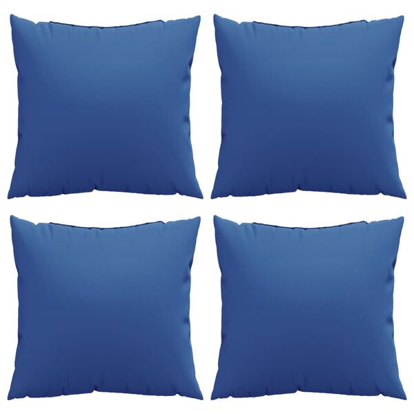 vidaXL Cojines decorativos 4 uds tela azul royal 60x60 cm