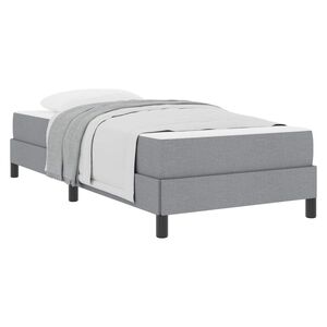 vidaXL Cama tipo Box Spring con colch&oacute;n Gris Claro 80 x 200 cm tela