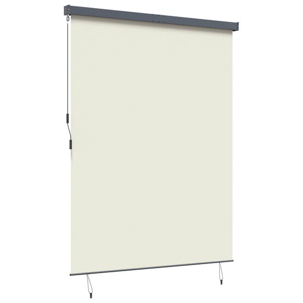 vidaXL Estor enrollable Rayado Crema 200 x 250 cm Tela y Aluminio
