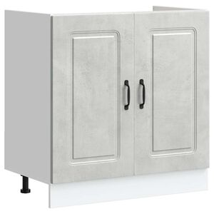 vidaXL Mueble bajo para fregadero Kalmar gris hormig&oacute;n 80x46x81,5 cm