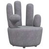 vidaXL Sill&oacute;n en forma de mano de terciopelo gris