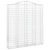 vidaXL Cesta gaviones forma arco hierro galvanizado 200x30x220/240 cm