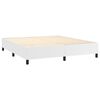 vidaXL Cama box spring con colch&oacute;n cuero sint&eacute;tico blanco 180x200 cm