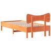 vidaXL Estructura de cama sin colch&oacute;n madera de pino marr&oacute;n 90x200 cm