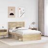 vidaXL Estructura de cama Sonoma 120 x 190 cm Madera de pino macizo