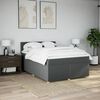 vidaXL Cama box spring con colch&oacute;n tela gris oscuro 140x190 cm