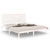 vidaXL Estructura de cama madera maciza blanca King Size 150x200 cm
