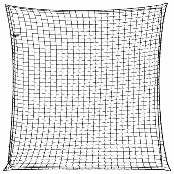 vidaXL Red de remolque con cuerda el&aacute;stica PP negro 4x4 m